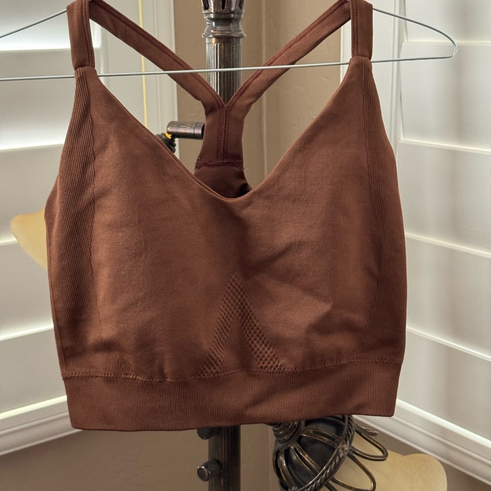Core 10 Women's  Sports Bra Chocolate Brown Medium - Picture 3 of 6